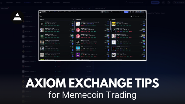 A screenshot from Axiom Exchange memecoin trading dashboard in a thumbnail